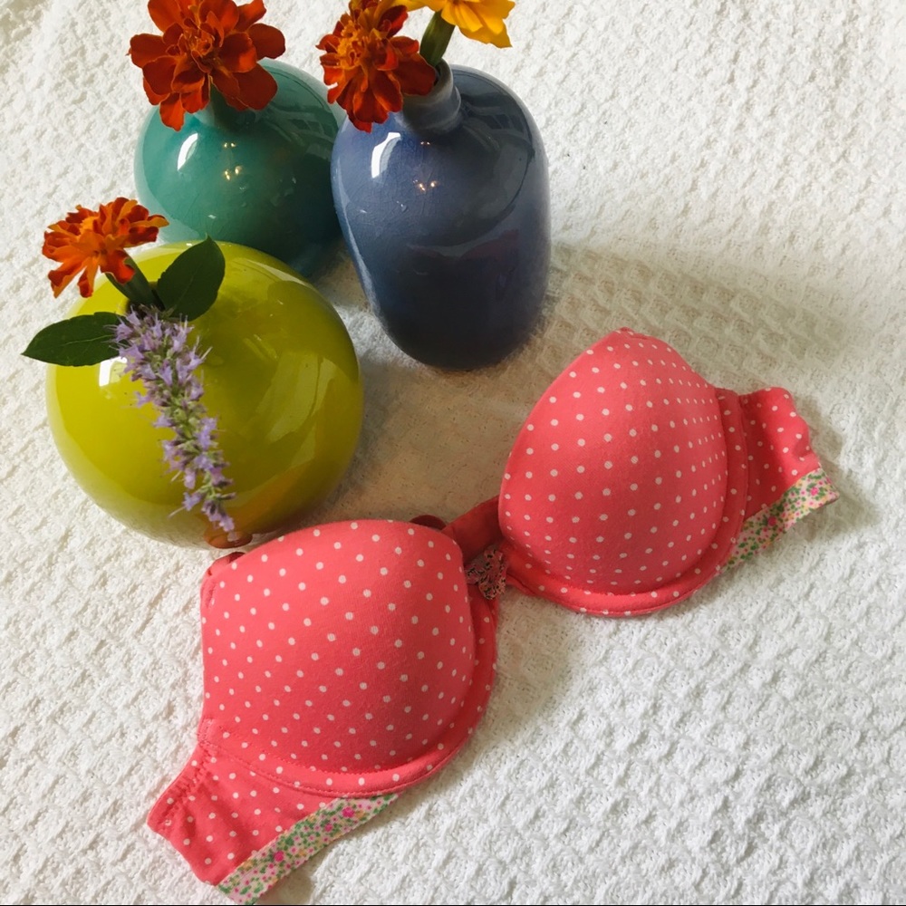 Pink Polka Dotted Aerie Bra